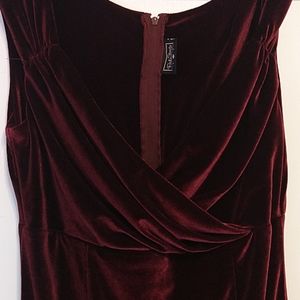 RockSteady Red Velvet Pencil Dress